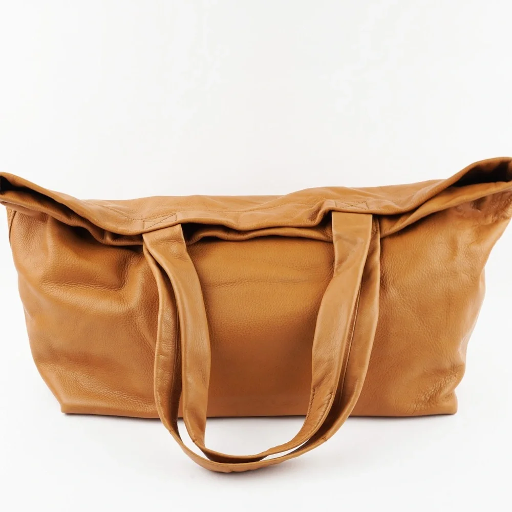 Madewell Tan Leather Tote Bag